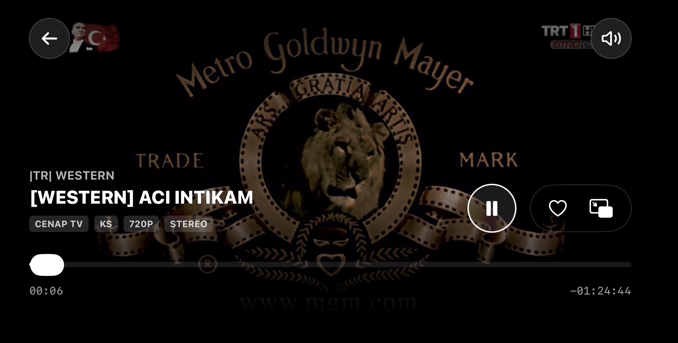 StreamPlayer oynatıcı ekranı